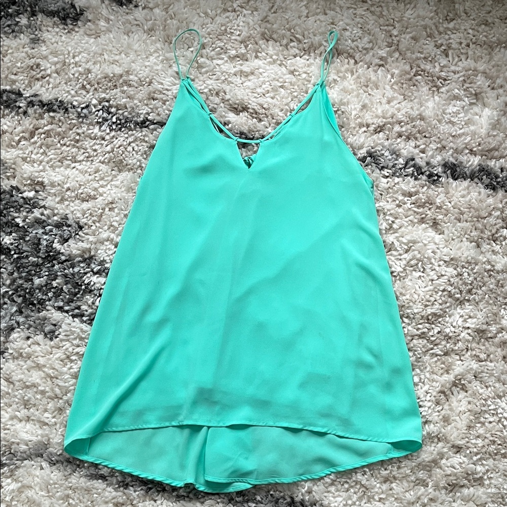 Lush Aqua V-Neck Spaghetti Strap Cami
